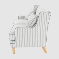 Bondi Hamptons 3 Seat Sofa Blue/White Pin Stripe