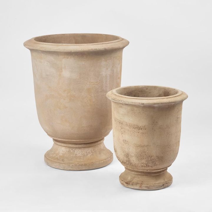 Fleur Planter Set of 2 Antique Finish