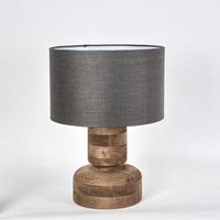 Clem Timber Table Lamp Black Shade