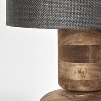 Clem Timber Table Lamp Black Shade