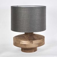 Circa Timber Table Lamp Large Black Shade