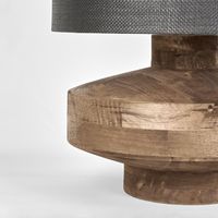 Circa Timber Table Lamp Large Black Shade