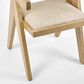 Lexi Scissor Leg Armchair Oak Frame Natural Fabric