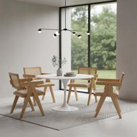 Lexi Scissor Leg Armchair Oak Frame Natural Fabric