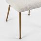 Desiree Dining Chair Boucle Fabric Bronzed Legs