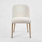 Desiree Dining Chair Boucle Fabric Bronzed Legs