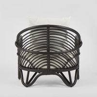 Alexis Armchair Black/White Fabric