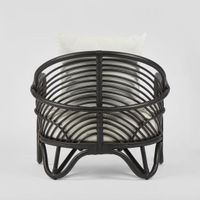Alexis Armchair Black/White Fabric