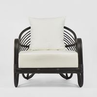 Alexis Armchair Black/White Fabric