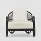 Alexis Armchair Black/White Fabric