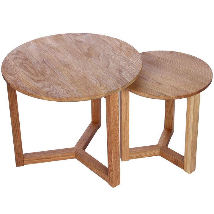 Oslo Set of 2 Side Tables Lacquered Finish