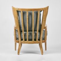 Jackman Coastal Oakwood and Linene Armchair Blue