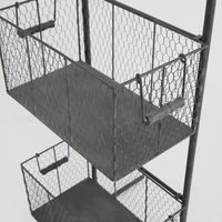 Burgundy Basket Stand