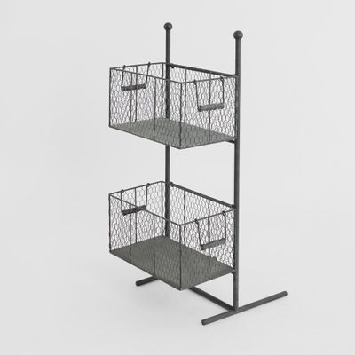 Burgundy Basket Stand