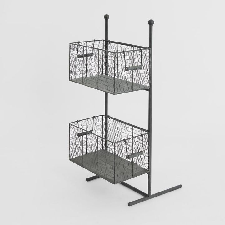 Burgundy Basket Stand