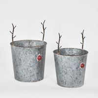 Red Nose And Antler Pots