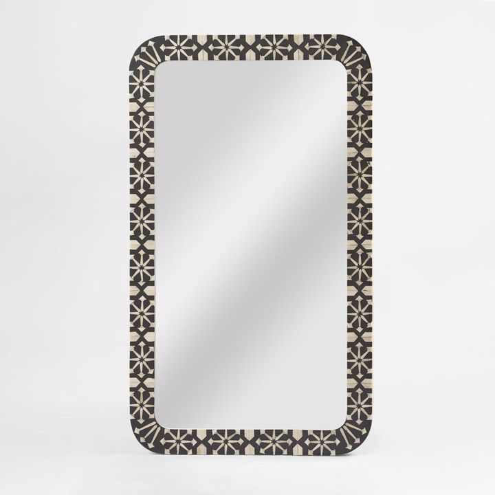 Adina Bone Inlay Mirror Grey/White