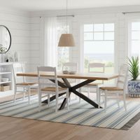 Wainscott Dining Table Brushed Ash 240cm