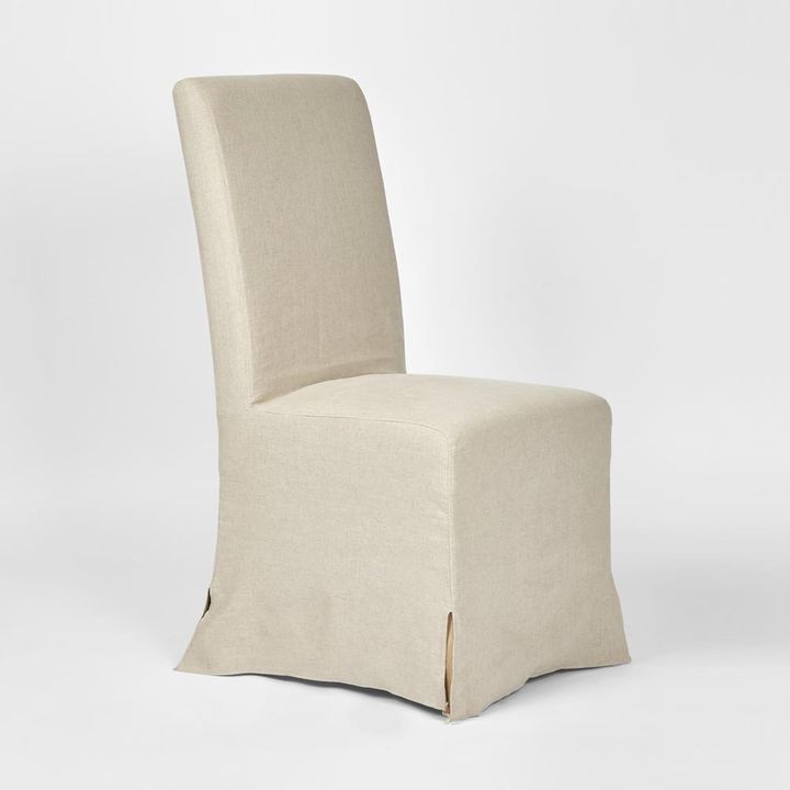 Ville Dining Chair Slip Cover Linen Natural