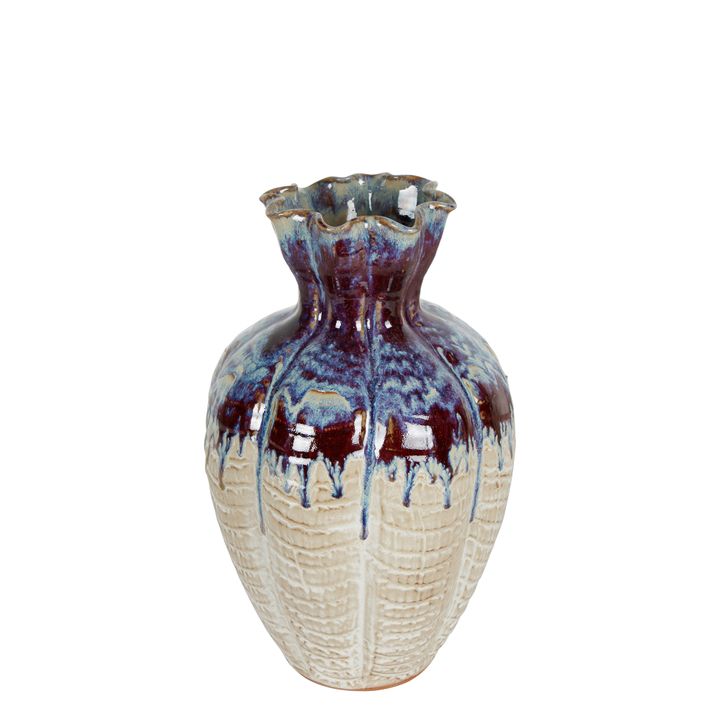 Indigo Ceramic Vase Blue