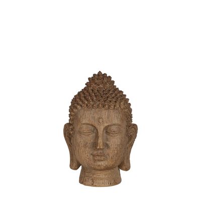 Tann Polyresin Buddha Head Small Brown