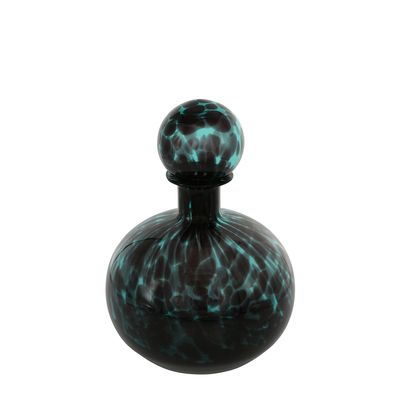 Jasper Glass Bottle Round Verdigris