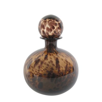 Jasper Glass Bottle Round Tortoiseshell