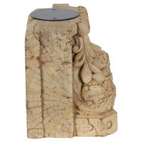 Raj Carved Half Base Candle Stand