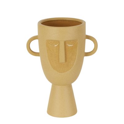 Coltrane Stoneware Face Vase Sand