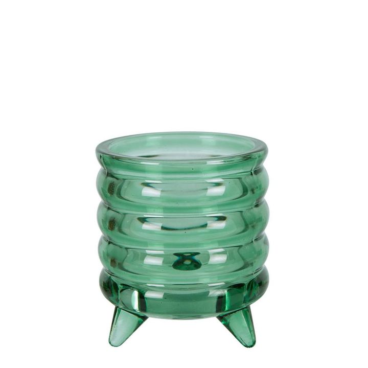 Ripple Tealight Holder Small Hunting Green