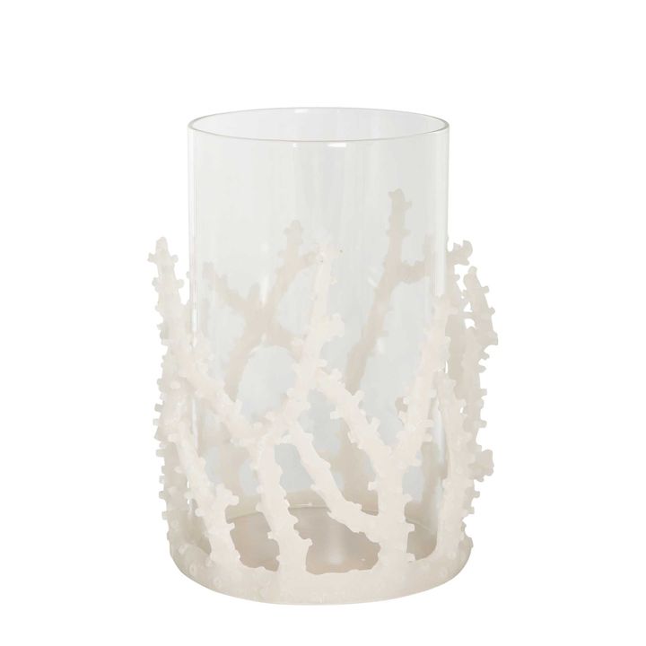 Coral Candle Holder Large White