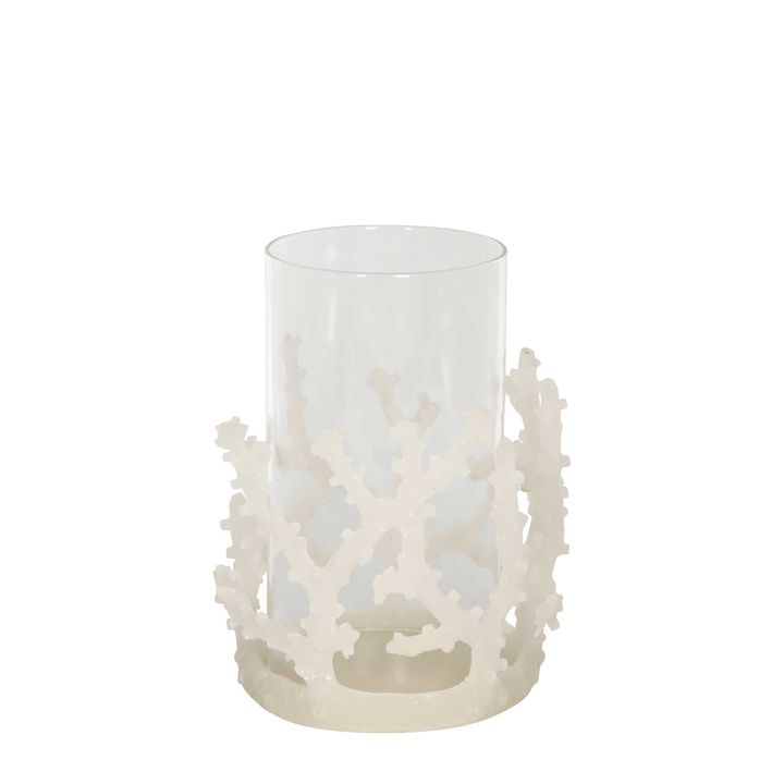 Coral Candle Holder Small White