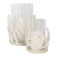 Coral Candle Holder Small White