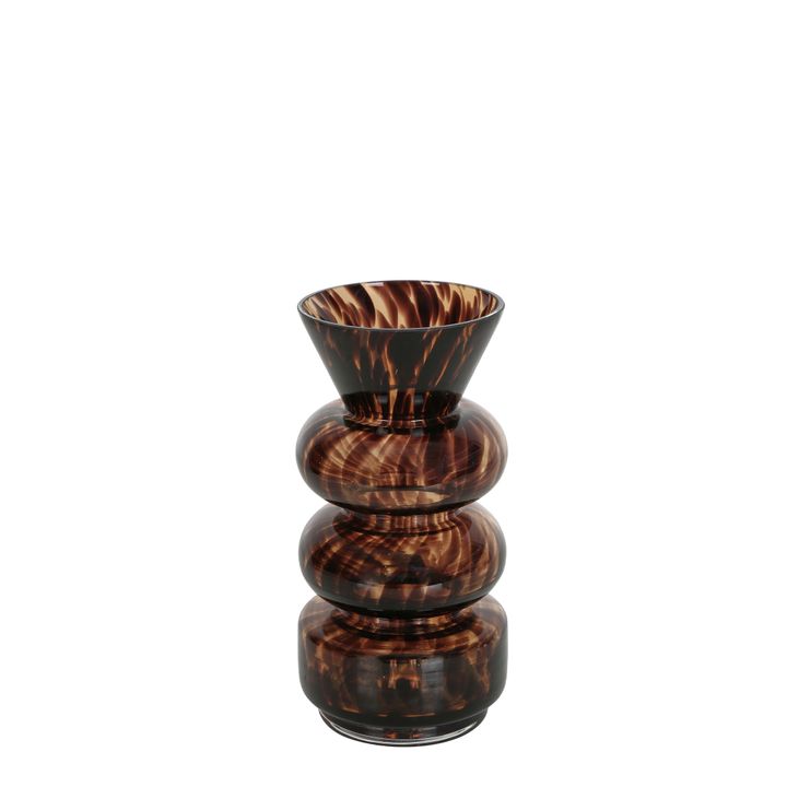 Jasper Glass Vase Small Tortoiseshell