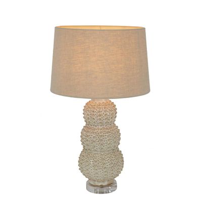 Sea Urchins Ceramic Table Lamp Base Cream- Base Only