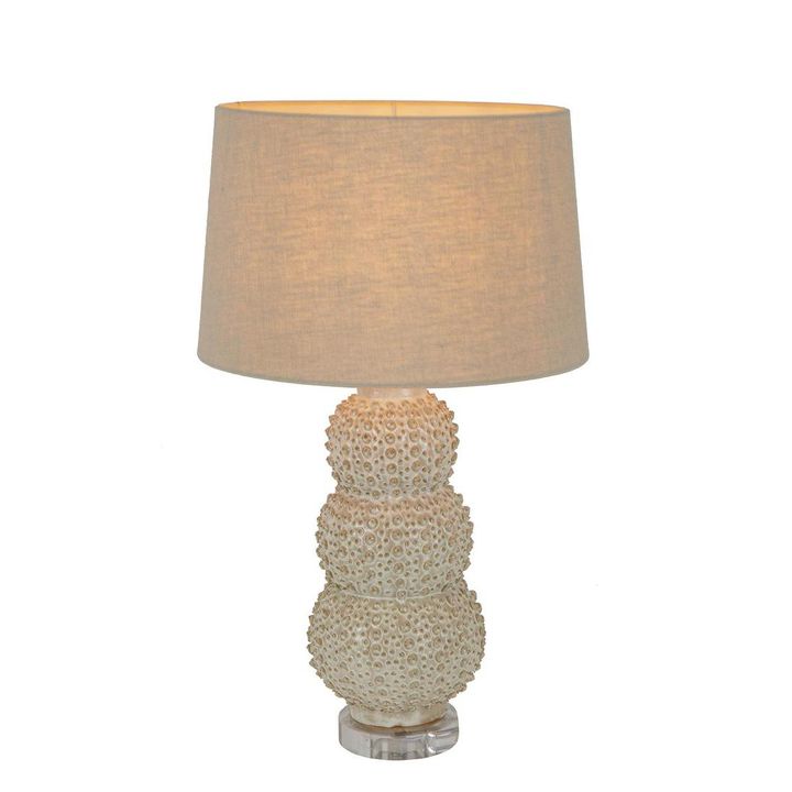 Sea Urchins Ceramic Table Lamp Base Cream- Base Only