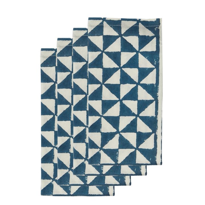 Malta Geo Stripe Cotton Napkin Set of 4