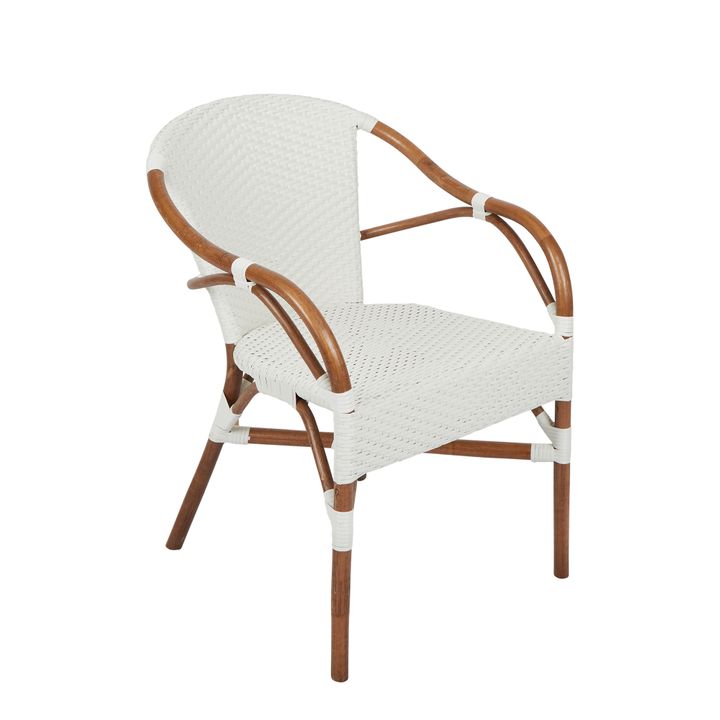 Harlow Rattan Chair White - Outdoor Under-Cover