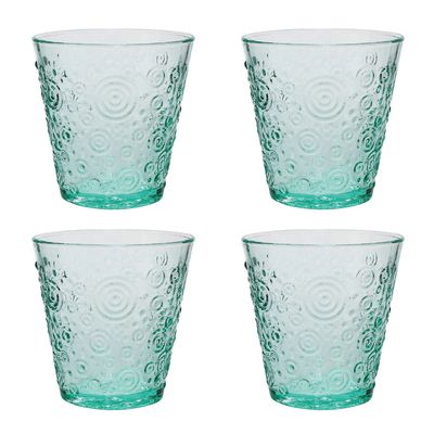 Drinking Glass Set of 4 Sea Green 8oz