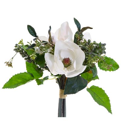 Magnolia Grape & Berries Bouquet 32cm White