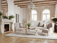 Ville Oak Coffee Table White