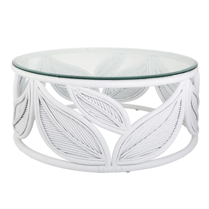 Seville Leaf Coffee Table White