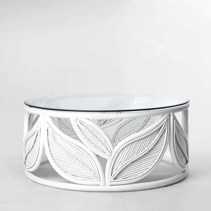 Seville Leaf Table White