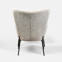 Justin Armchair with Stool Grey