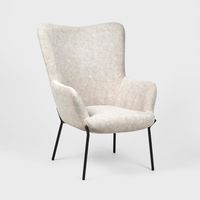 Justin Armchair with Stool Grey