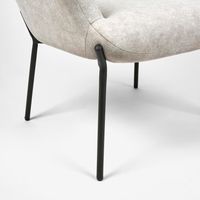 Justin Armchair with Stool Grey