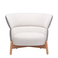 Wally High Wall Upholstered Occasional Chair Grey