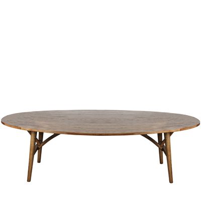 Jerico Oval Oak Dining Table Natural 260cm