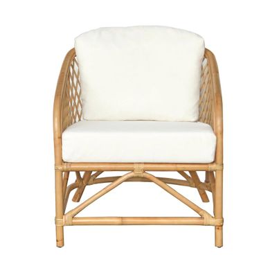 Montego Natural Rattan Lounge ArmChair with Cushions