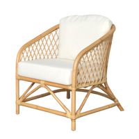 Montego Natural Rattan Lounge Chair with Cushions